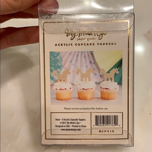 Brand New Acrylic Unicorn Cupcake Toppers - Picture 2 of 2